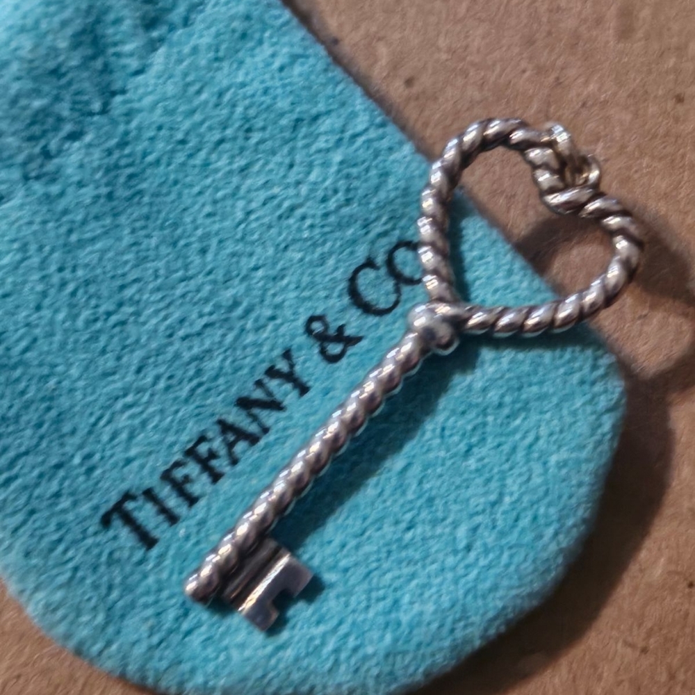 Tiffany and Co heart key pendant